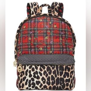 BETSEY JOHNSON Mixed Print Backpack